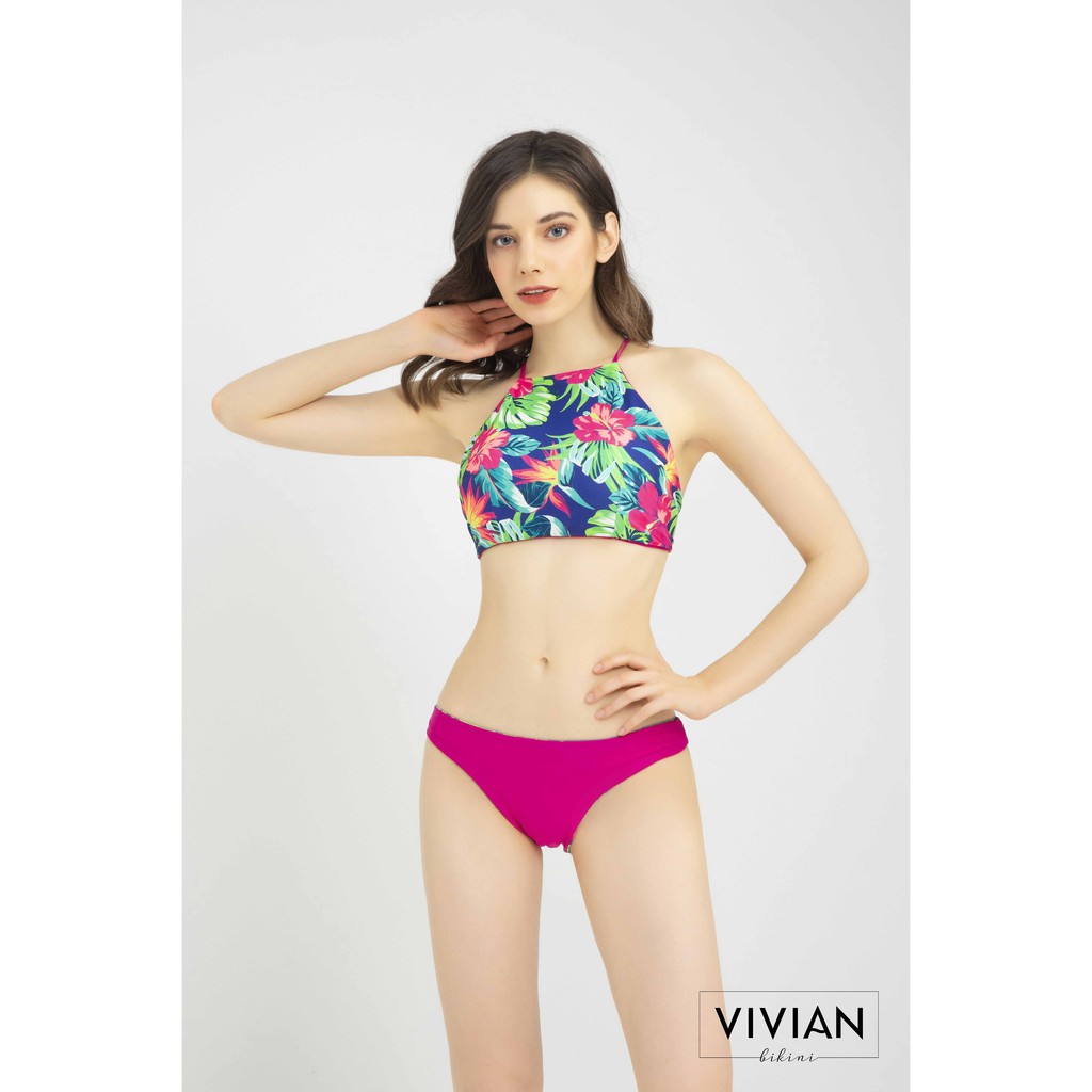 Quần bơi lẻ BIKINI PASSPORT lộn 2 mặt - Xanh indigo-VS147_IN