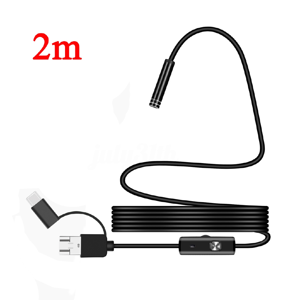 Camera Nội Soi 3 Trong 1 16 Leds Type C Micro Usb