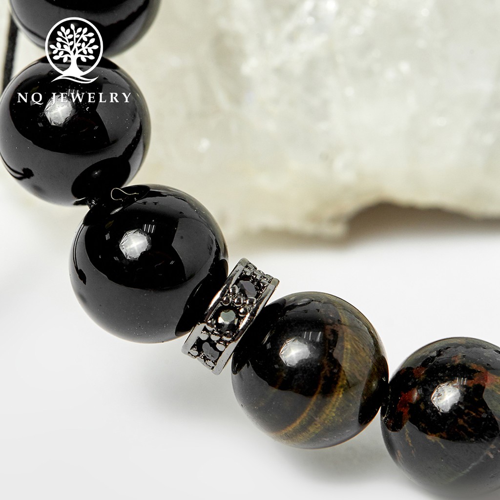 Vòng tay phối charm phật hợp kim kết dây - NQ Jewelry