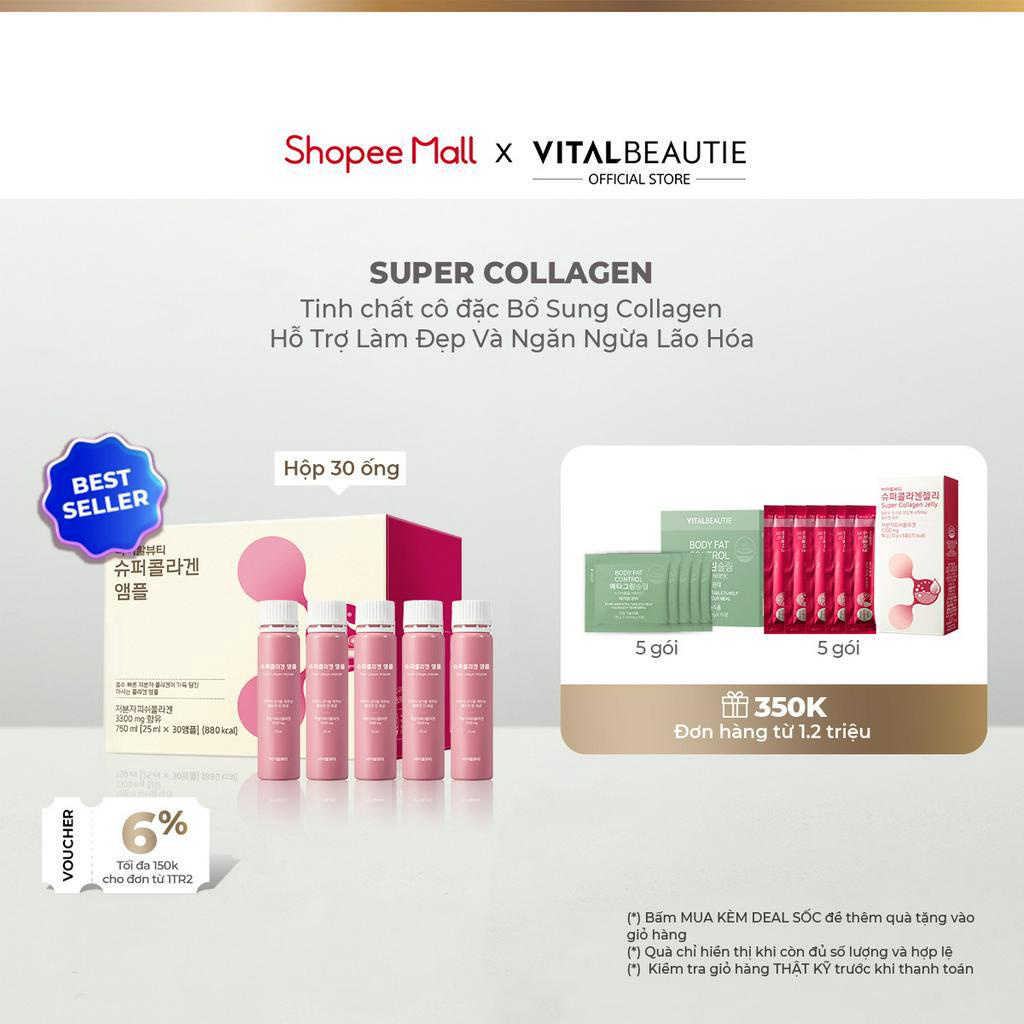 Tinh Chất Cô Đặc Bổ Sung Collagen Vital Beautie Super Collagen Ampoule (30 ống)