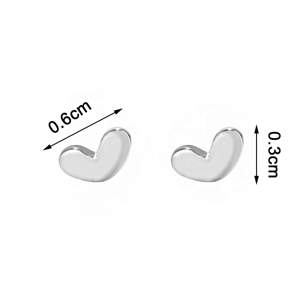 Đôi Bông Tai Xỏ Lỗ Hình Trái Tim Dễ Thương Thời Trang Dành Cho Nữ