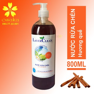 Nước rửa chén bát hữu cơ Layer Clean hương Quả Quế chai 800ml