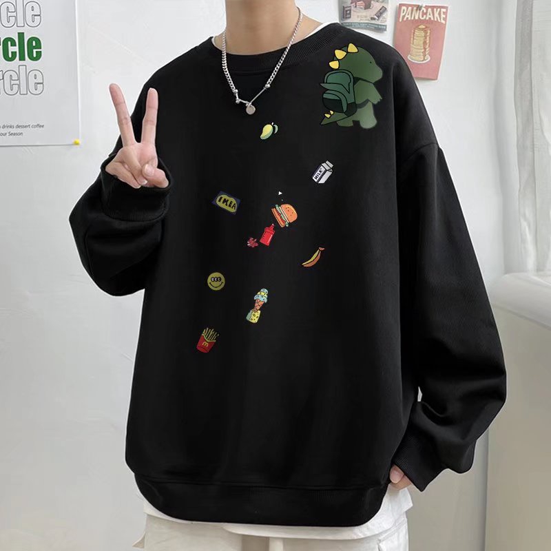 Áo Thun Nam Nữ Unisex Dài Tay, Áo Sweater Cổ Tròn Form Rộng 45kg-110kg Thời Trang Thu Đông Nhiều Màu - graffiti Plus in nhung