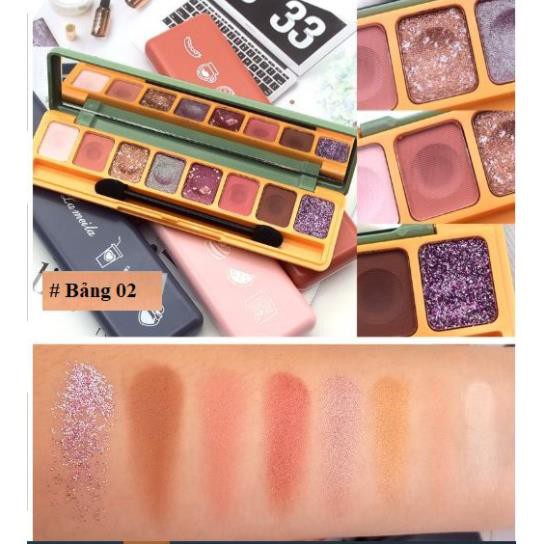 Phấn mắt 8 ô Lameila soft eye shadow Tone màu siêu Hot