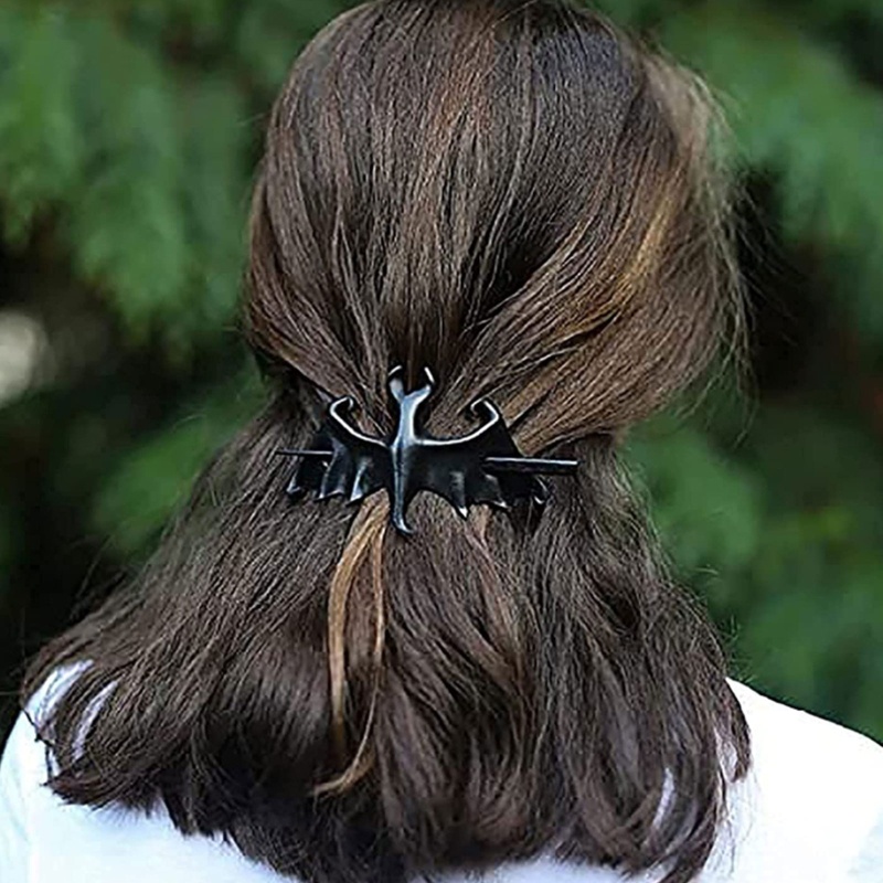 Kẹp Tóc Hình Con Dơi Màu Đen Hóa Trang Tiệc Halloween