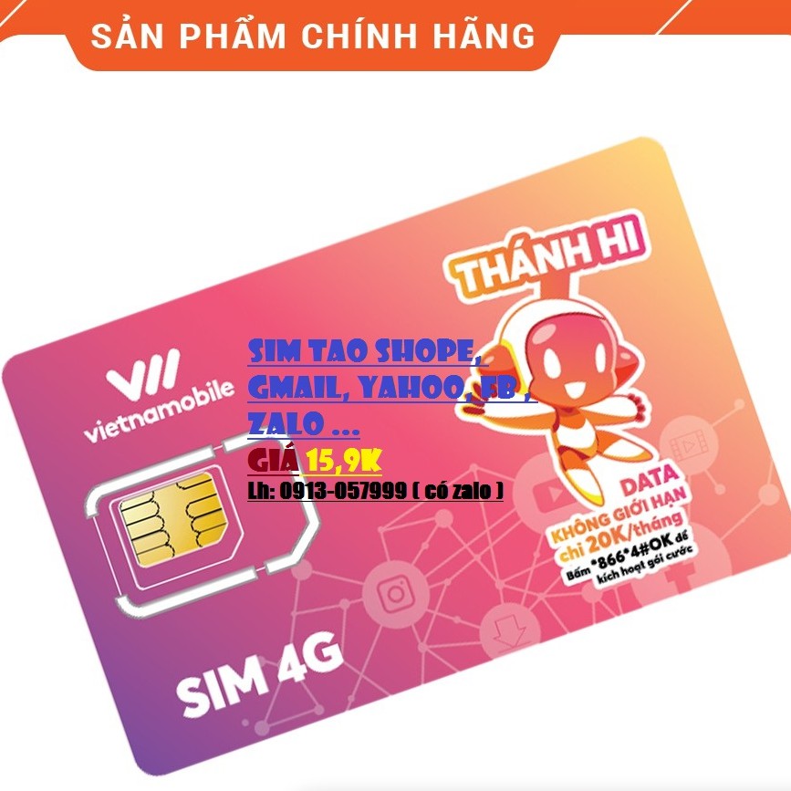 Sim Vietnamobile giá rẻ, sim rác lập tài khoản online.