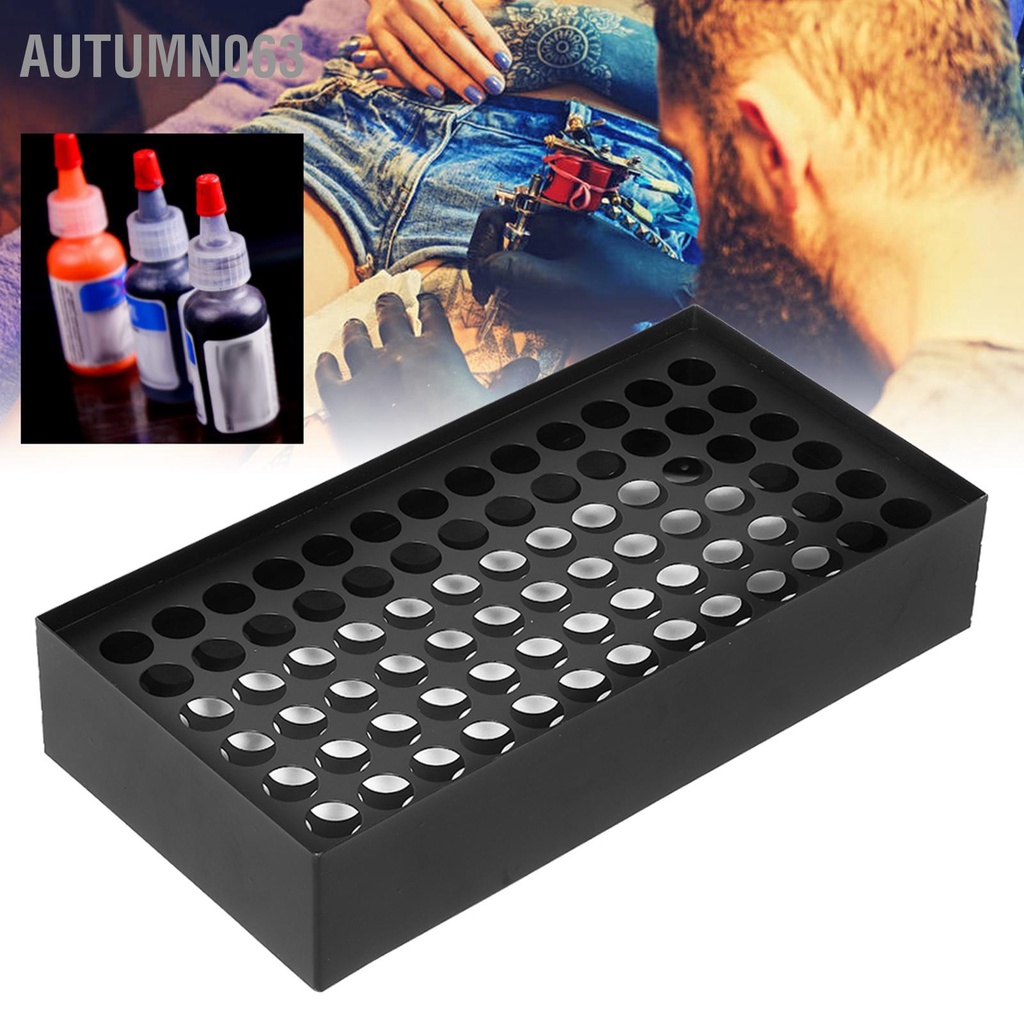 78 Lỗ Giá đỡ chai xăm Giá Đỡ Lọ Mực Xăm Treo Tường Bằng Sắt Màu Đen Tiện Lợi Autumn063