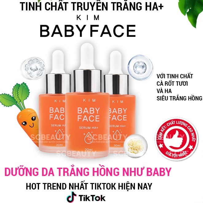 ( cam kết chính hãng ) SERUM KIM BABY FACE HA+ _ TINH CHẤT TRUYỀN TRẮNG KIM BABY FACE HA
