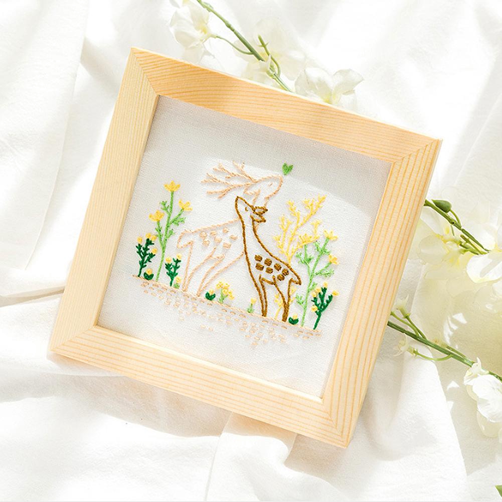 DIY Thêu Kit Người mới bắt đầu Trẻ em Thủ công Vá Cross Stitch Kit Bông thêu Tranh thêu