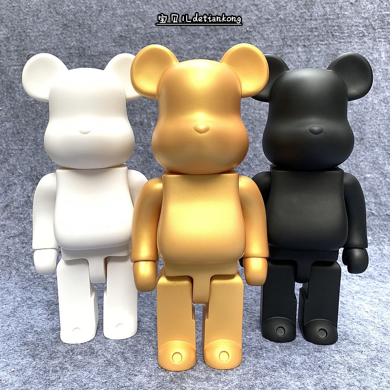 Đồ chơi mô hình gấu bearbrick 400% màu trắng phong cách Nhật Bản