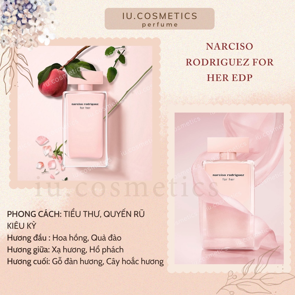 Nước hoa nữ Narciso hồng dung tích 100ml, dầu thơm mùi Xạ cực kỳ thơm, quyến rũ - iu.cosmetics
