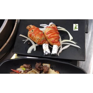 Dĩa chữ nhật Nhà Hàng Hàn Quốc Màu Đen Nhám 25.5*17.5*2.7cm Srithai Superware PV088-10
