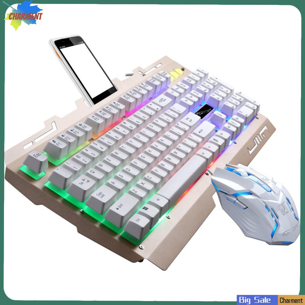 Bàn Phím Cơ Gaming Có Dây Kim Loại Cha.G700 + Đèn Led