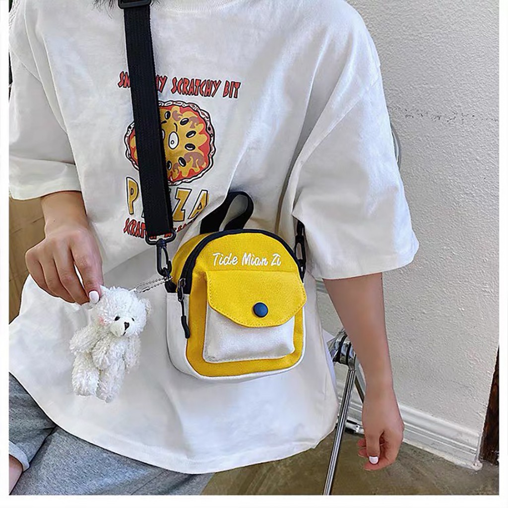 [TẶNG MÓC GẤU] Túi vải canvas nữ đẹp đi chơi thời trang dễ thương cute giá rẻ TV33
