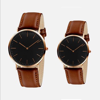 Đồng hồ đôi (2 chiếc) nam nữ thời trang dây da tổng hợp cao cấp Geneva doiGE068