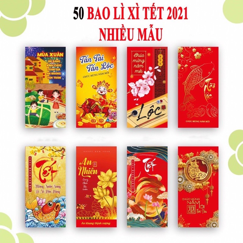 Combo 10 Bao Lì Xì 2021 Tân Sửu Đủ Mẫu | BigBuy360 - bigbuy360.vn
