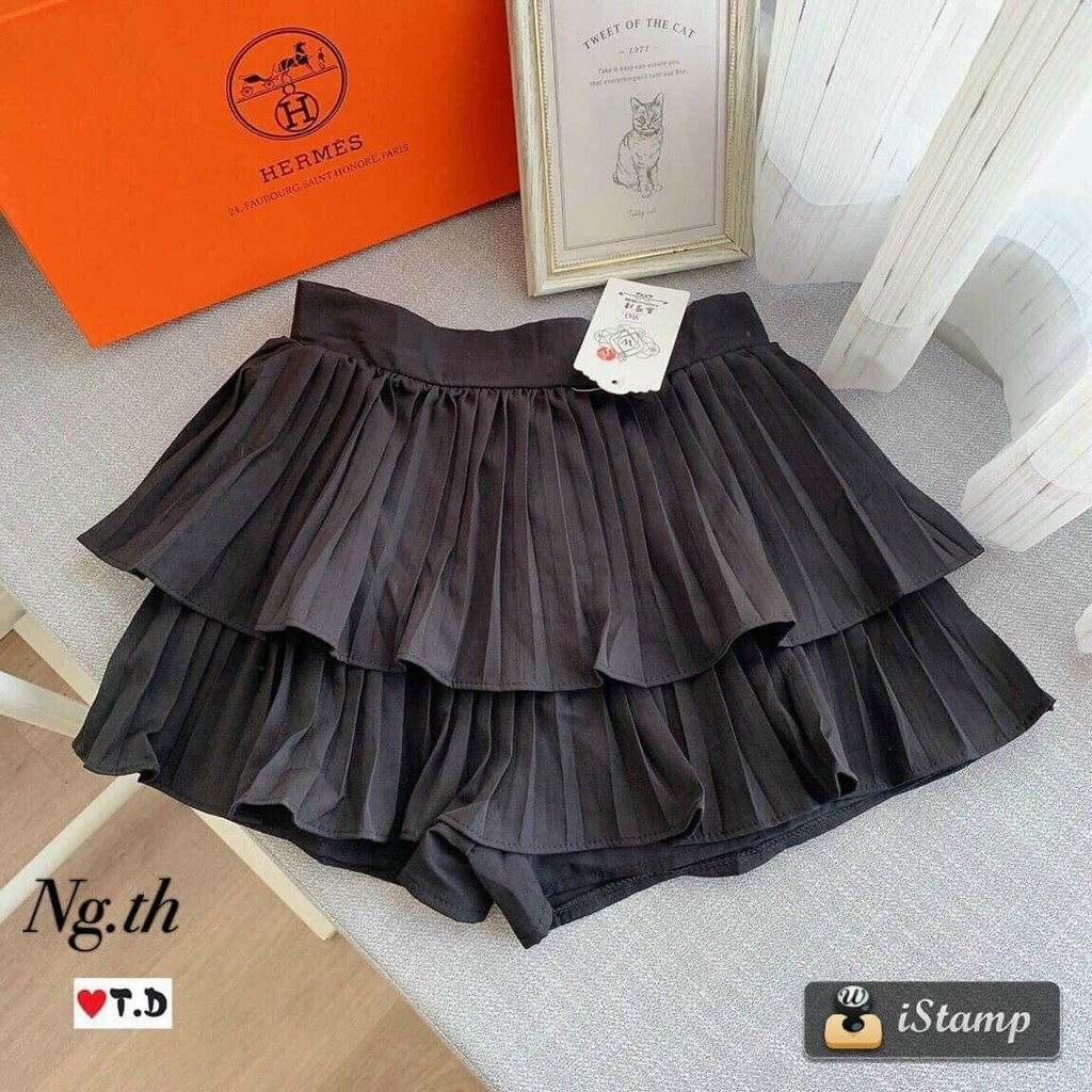 Chân Váy Ngắn 2 Tầng Ly Chất Đẹp