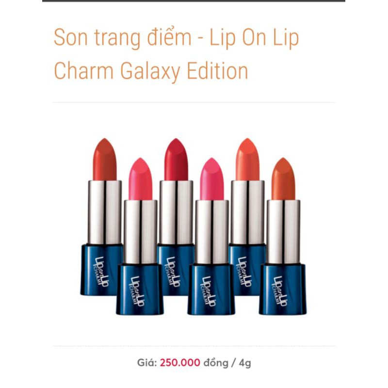 SON MÀU LIP ON LIP BÓNG LÂU TRÔI CHARM GALAXY