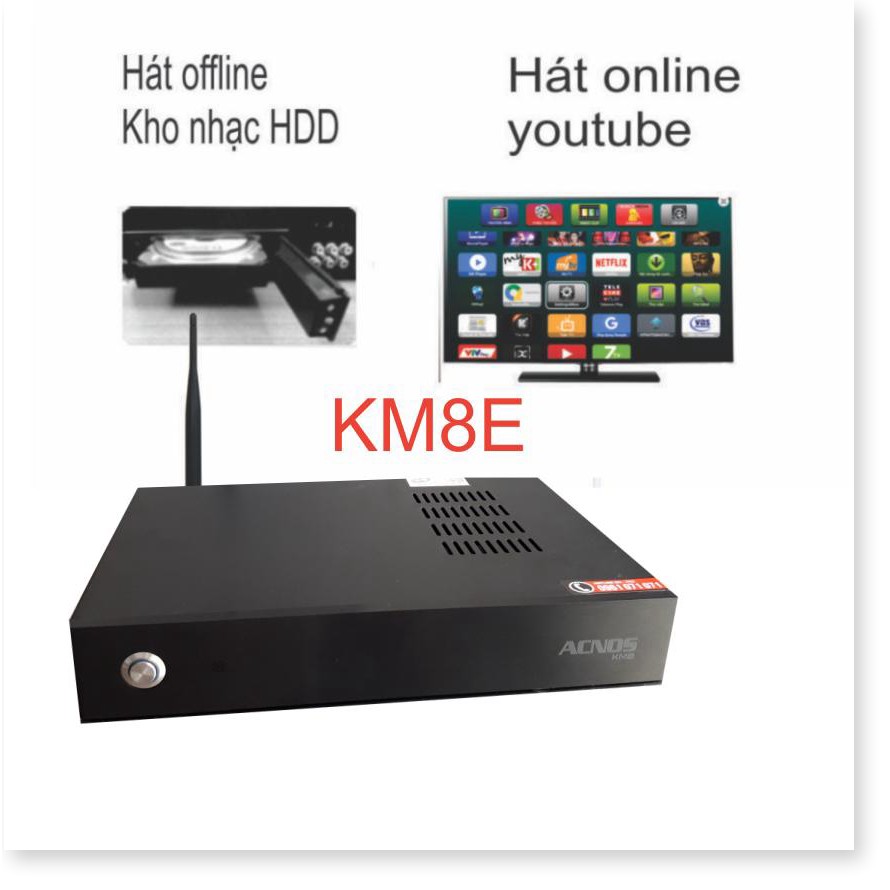 Đầu karaoke wifi Online & Offline Acnos KM8E - Sẵn ổ Cứng Có Nhạc 3TB