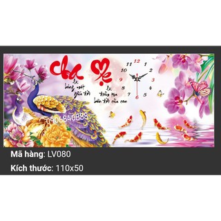 Tranh đính đá cha mẹ lv080