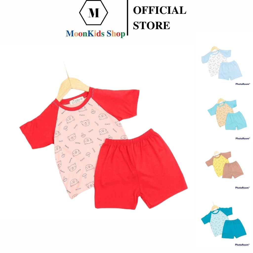 Bộ Cộc Tay Minky mom Cho Bé🎏thun lạnh 100%🎏bộ hè bé trai,bé gái từ 6-18kg,hàng có sẵn giao ngay,co giãn tốt