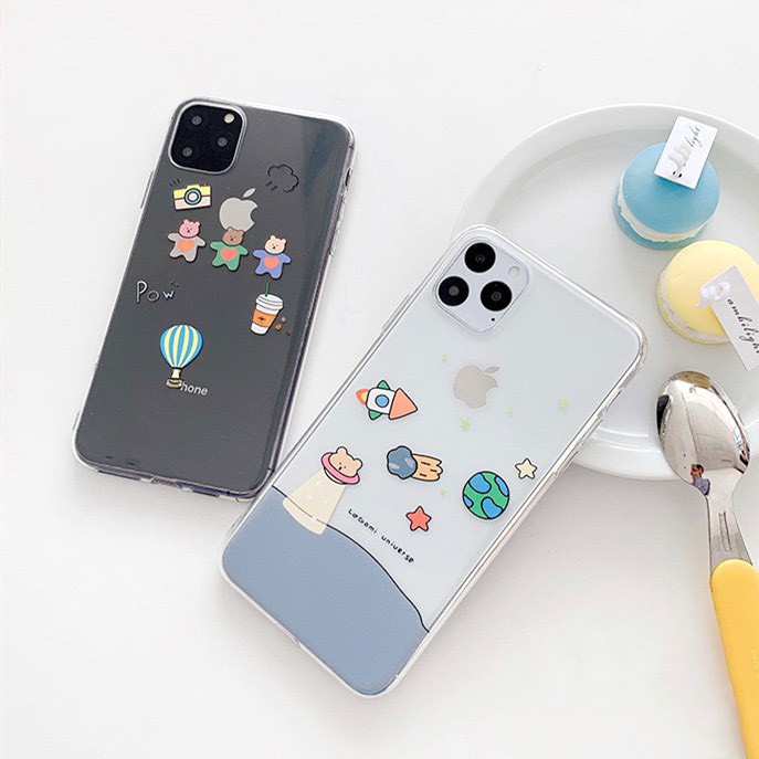 Ốp lưng iphone Ba Chú Gấu và Địa Cầu 6 6S 6Plus 6S Plus 7 8 7Plus 8Plus X XSMax 11 11 Pro 11 ProMax - Infinity Case M694