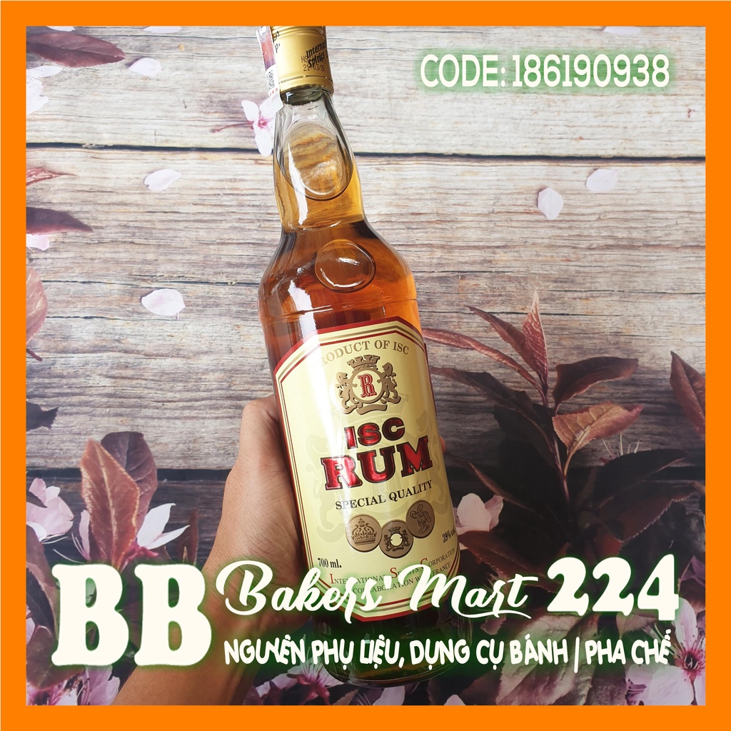 Nguyên liệu làm bánh hương RUM Rhum hiệu ISC - Chai 700ml