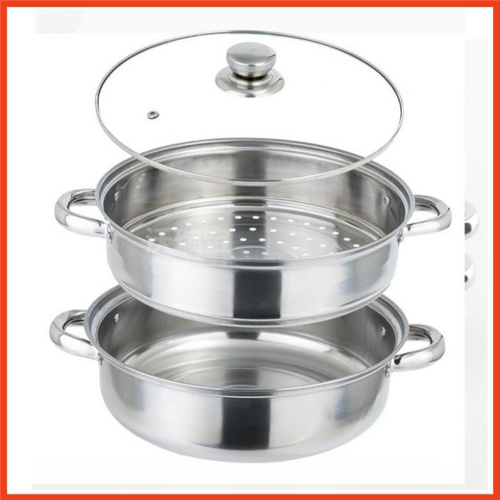Nồi Xửng Hấp Inox 2 Tầng Đa Năng Cao Cấp Siêu Tiện Lợi - xunghap