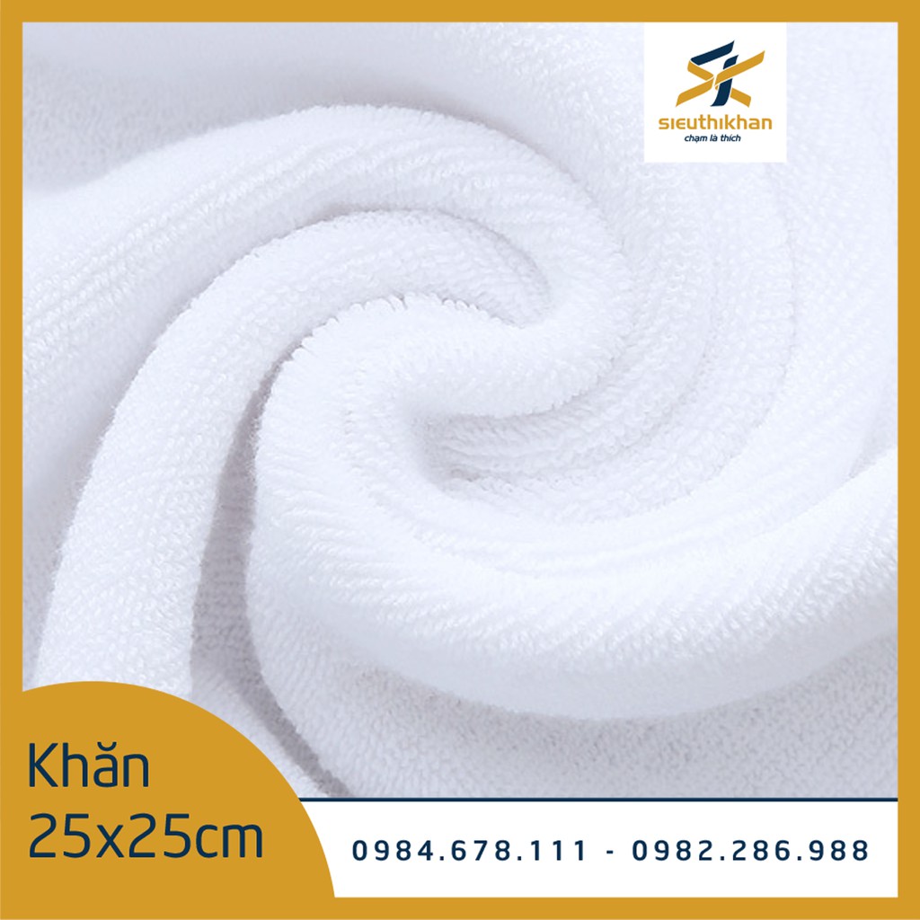 Khăn welcome khách sạn NamyA kích thước 25*25cm chất liệu 100% cotton dùng cho khách sạn 3-5 sao | SIÊU THỊ KHĂN