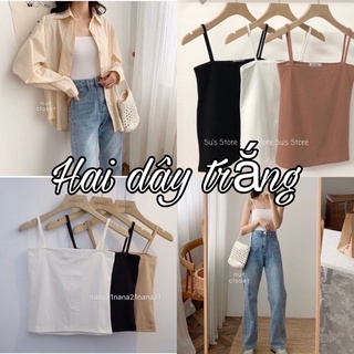 Áo 2 dây chất cotton nhiều màu hàng Quảng Châu chất đẹp