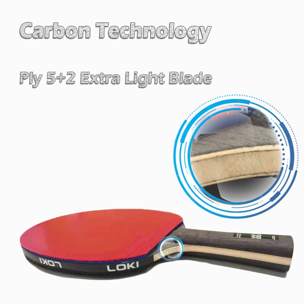 Vợt Đánh Bóng Bàn Loki 9 Star Chuyên Nghiệp Có Túi Đựng Và Hộp Đựng