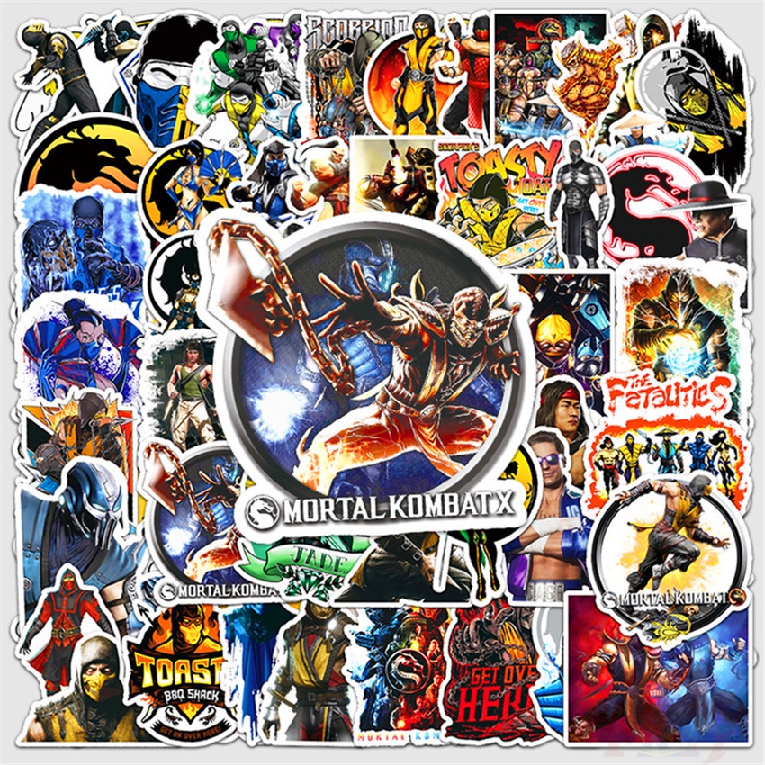 ❉ Hình Dán Mortal Kombat Series 01 ❉ Bộ 50 Miếng Dán Trang Trí Vali Laptop Ván Trượt DIY Thời Trang
