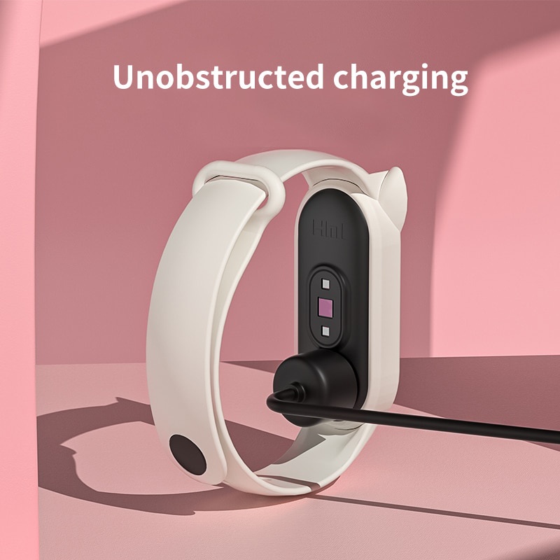 Ốp silicone hình tai mèo có dây đeo cổ tay thích hợp cho Xiaomi Mi Band 6/5/4/3