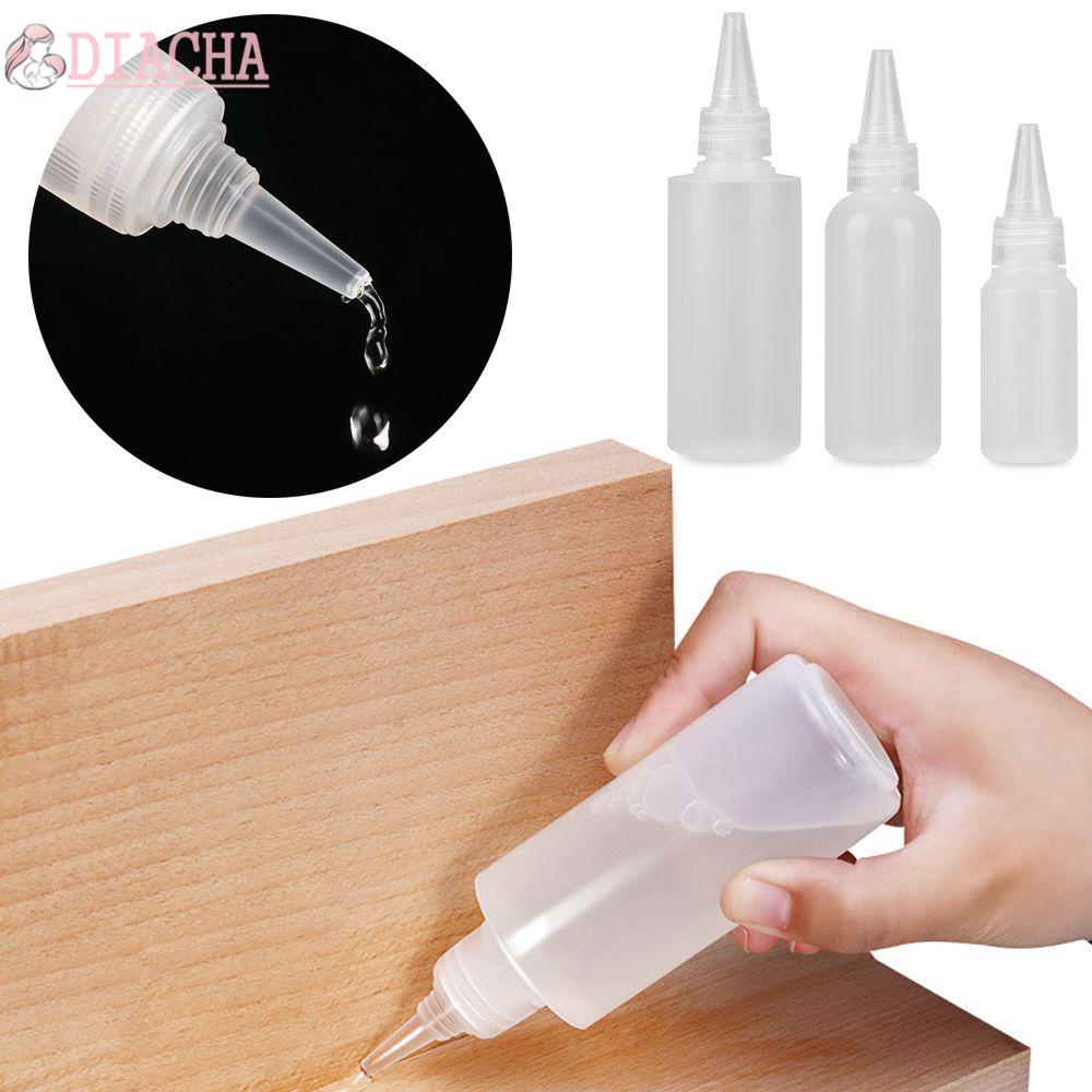 Lọ nhựa PE dung tích 30/60/100ml kiểu bóp nhỏ giọt dùng đựng keo dán làm đồ thủ công/trang trí sổ tay