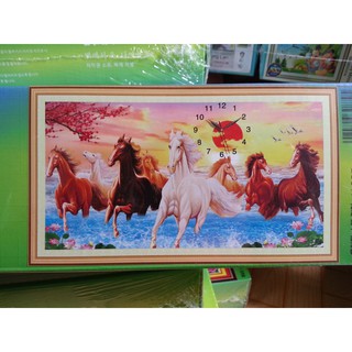 Tranh đính đá đồng hồ H879
