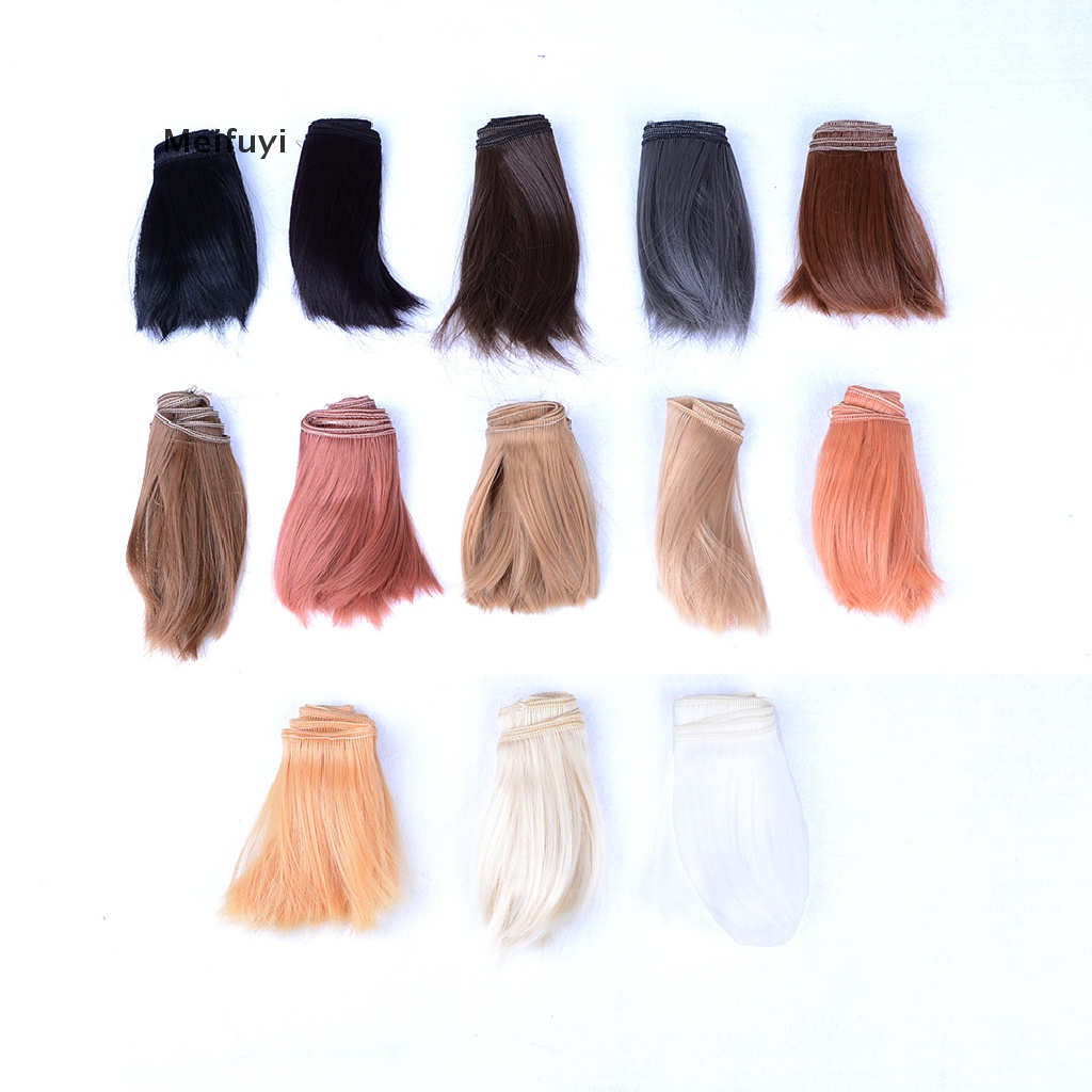 [Meifuyi] 10cmx100cm DIY Welf Fringe Wig High-temperature Wire Hair for 1/3 1/4 BJD Doll COD