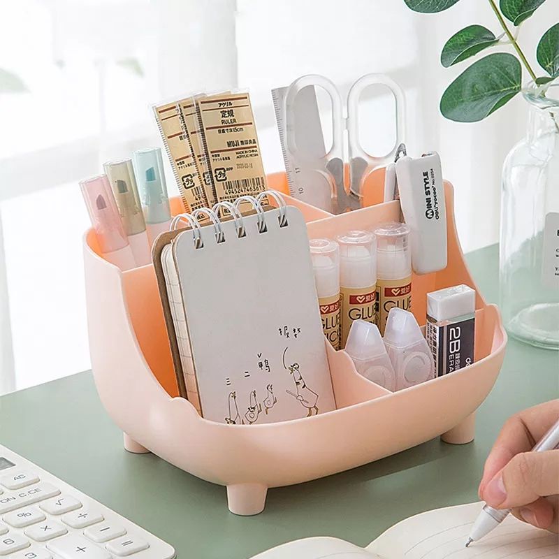 [ Mẫu Mới] Khay Kệ Giá Đựng Mỹ Phẩm Bút Viết 6 Ngăn Có Chân Gọn Gàng Tiện Dụng
