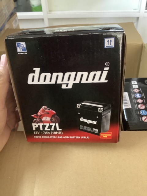 Bình Ắc Quy Khô ĐỒNG NAI PTZ7L  - Dành cho DYLAN 150, SH125 Italia, Vespa Lx125, Old LEAD 125, PIAGGIOLIBETTY,