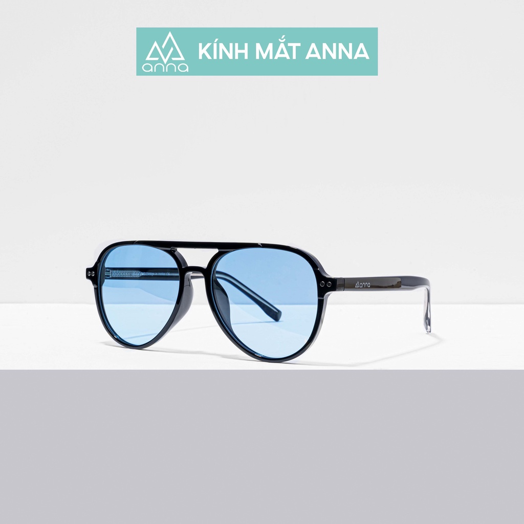 Kính mát nam nữ thời trang ANNA dáng vuông gọng nhựa mắt râm chống tia UV RCT082