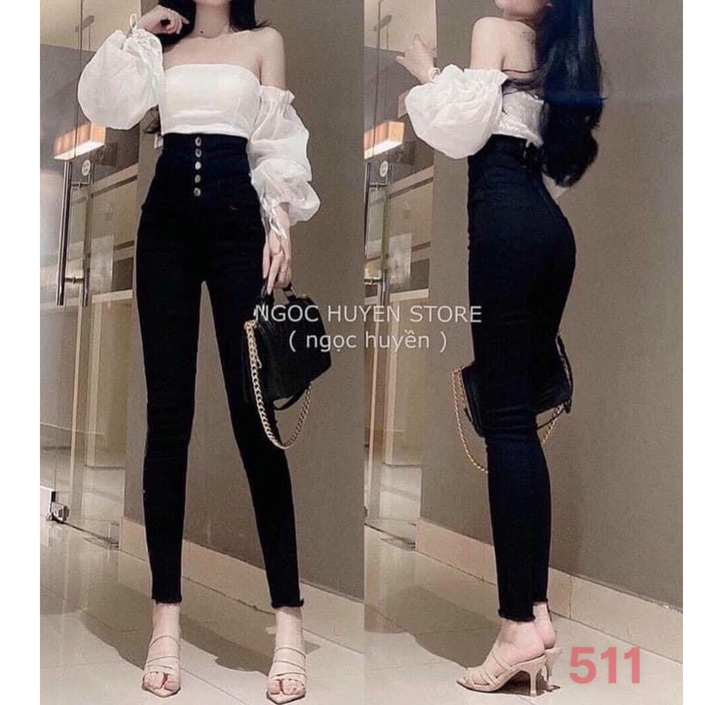 .8 mẫu Quần jean nữ lưng cao co giãn cao cấp bao đẹp y hình chất lượng làm từ chất liệu jean 2 da đẹp nhất năm 2020