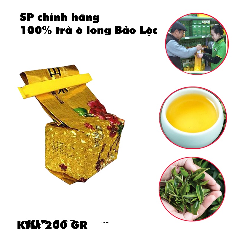 Trà olong cao cấp gói 200 gram - Trà ô long thượng hạng, nước xanh, hậu ngọt sâu