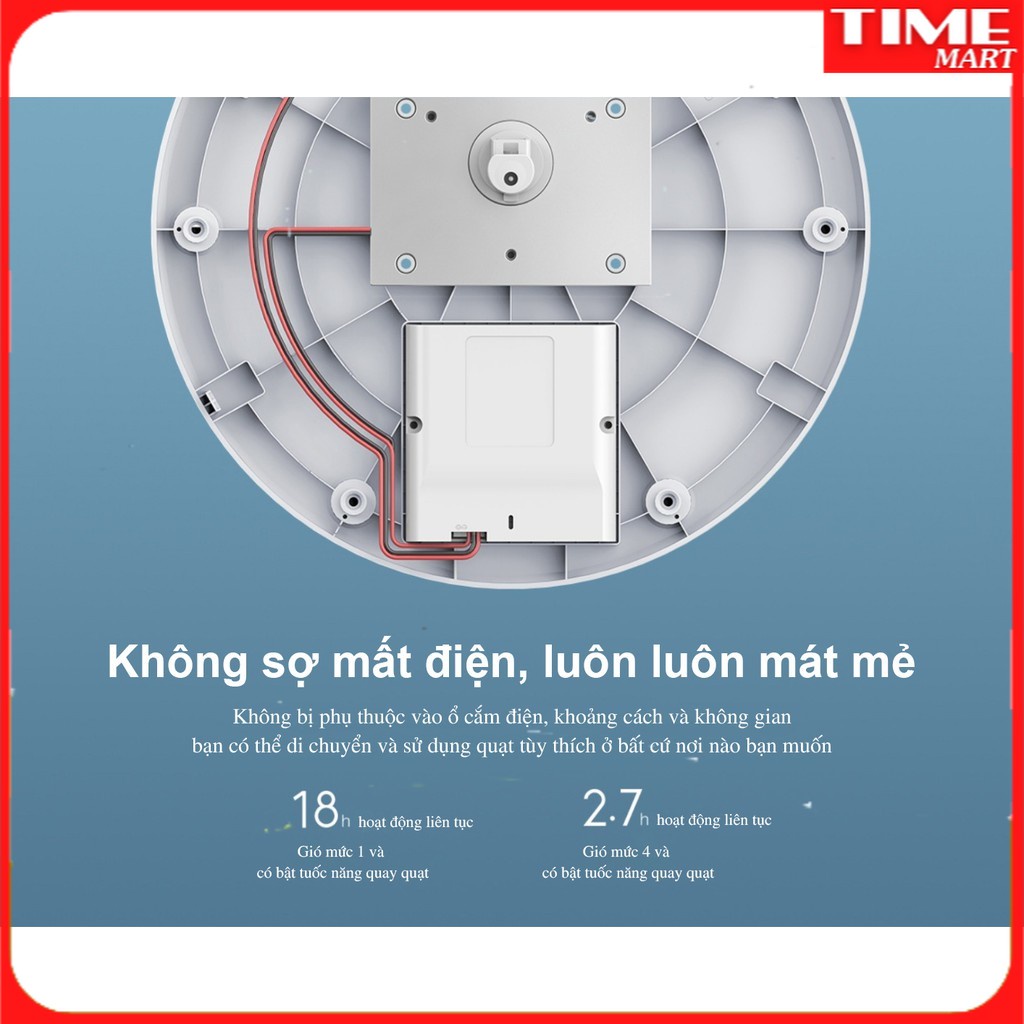 Quạt đứng thông minh tích điện Mi Smart Standing Fan Pro bản quốc tế [TIME_MART siêu thị tiện ích gia đình]