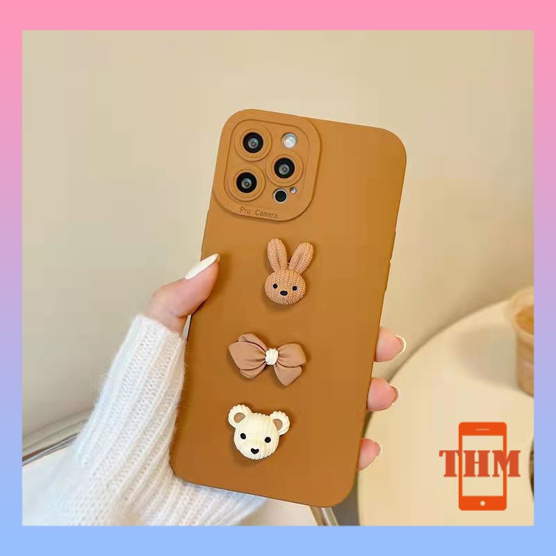 Ốp Điện Thoại Hình Gấu Thỏ Cho Iphone 6/6plus/6s/6splus/7/7plus/8/8plus/x/xs/xr/xsmax/11/12/13/pro/max/plus/promax/Tm-035