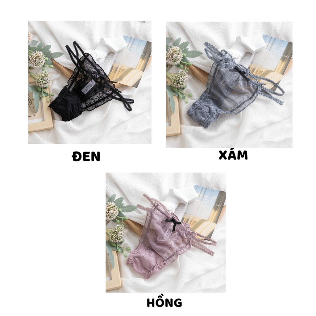 Quần Lót Lọt Khe - Quần Lót Ren Sexy nữ lọt khe thiết kế dây hai mảnh gợi cảm sexy mã 057