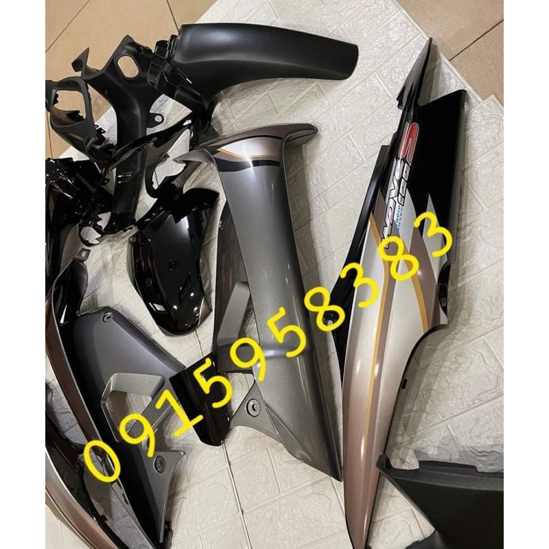 Bộ vỏ nhựa Wave S100 Đen Xám kèm tem