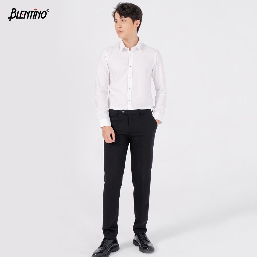 Áo Sơ Mi Nam Dài Tay Lịch Lãm Blentino BSM09 TD - Hàng Cao Cấp, Làm Từ Sợi Chống Nhăn, Vải Dày