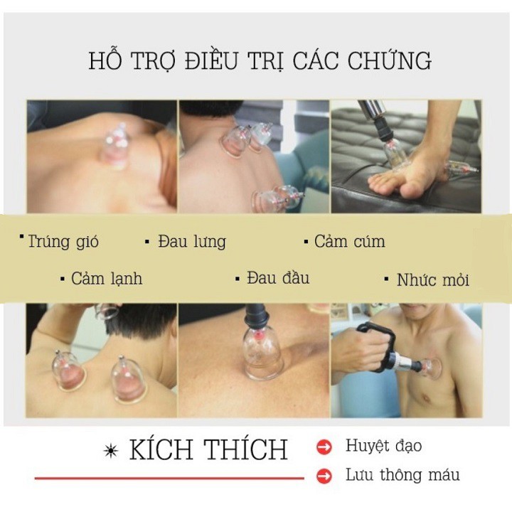 Bộ Giác Hơi Không Dùng Lửa Duy thành loại C - 15 Ly Hộp Giấy Tặng kèm dây tự giác