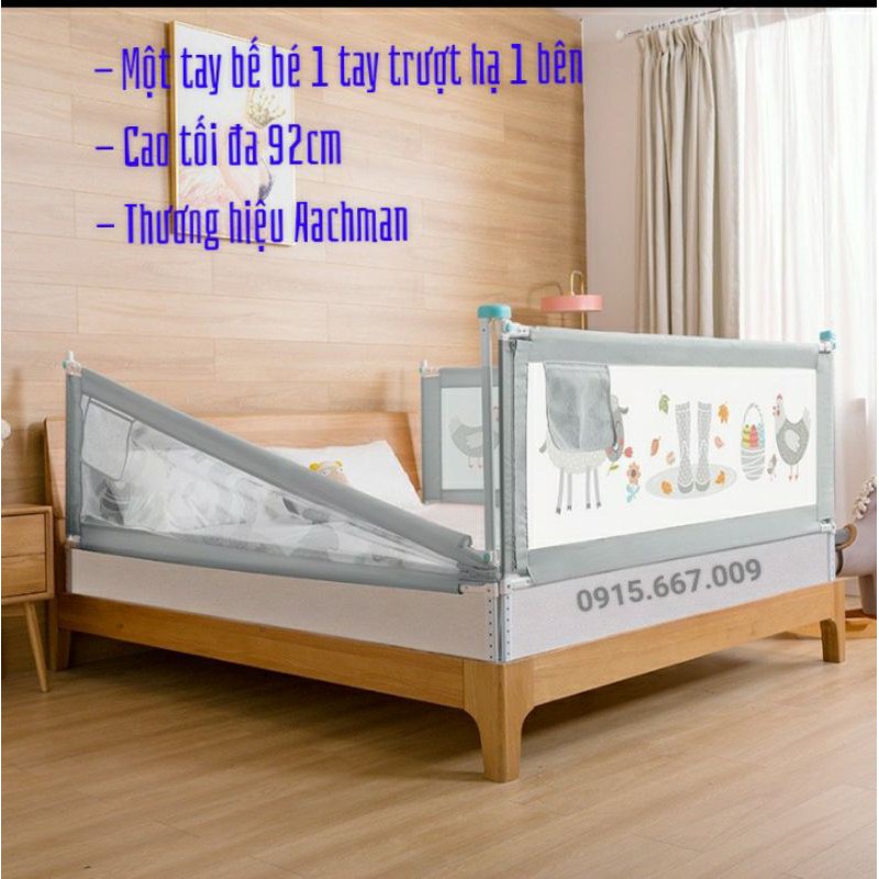 Thanh chắn giường cho bé cao 92cm TRƯỢT 1 BÊN giao 2hHCM
