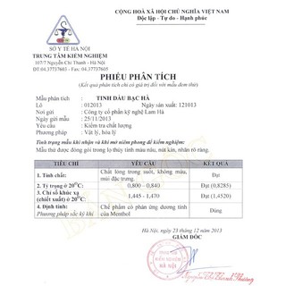 Tinh Dầu Bạc Hà ( Essential Peppermint oil )