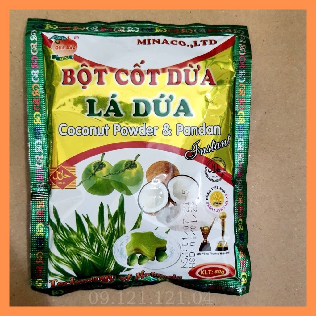 Bột cốt dừa lá dứa 50g